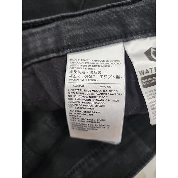 Levi's 311 Skinny Jeans Shaping Black Mid-rise Stretch Denim  32 - Picture 8 of 10